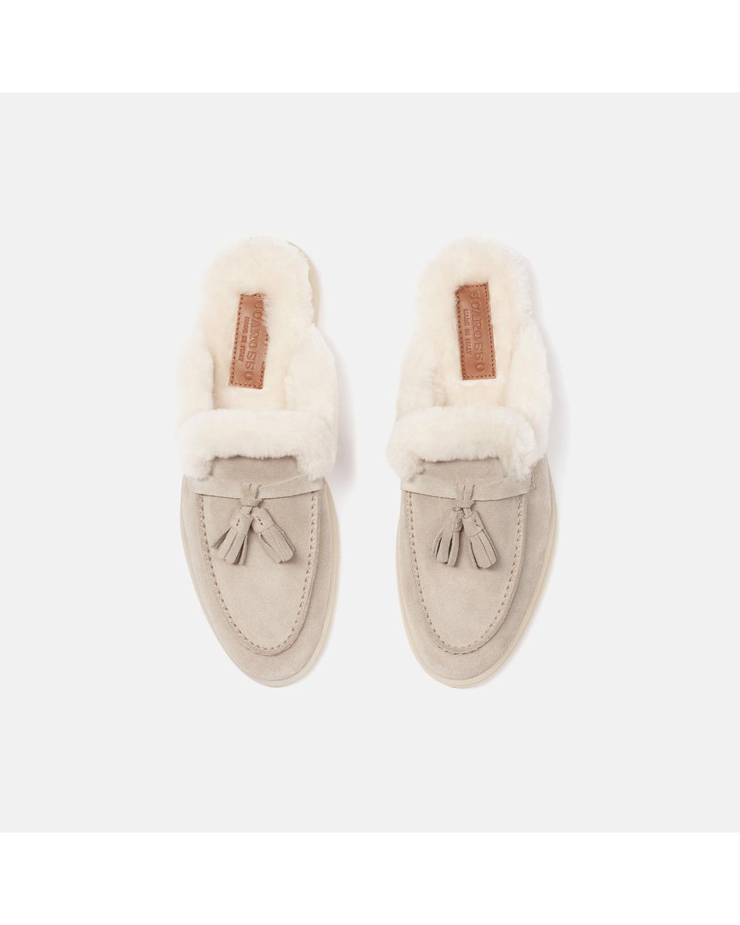 Scarosso Natural Lucrezia Fur Sand Suede