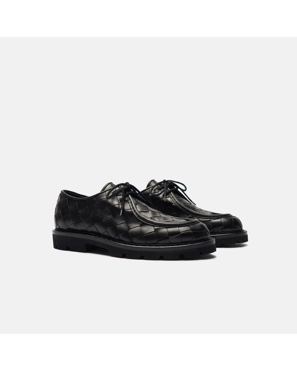 Scarosso Damiano Black Woven Derbies for men