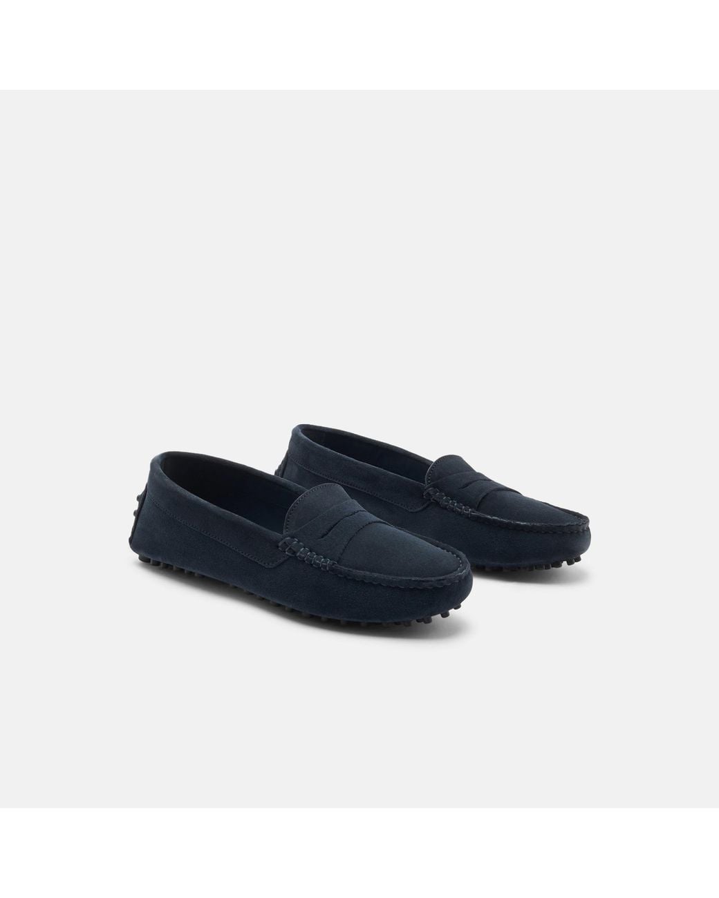 Scarosso Ashley Blue Suede Driving Shoes