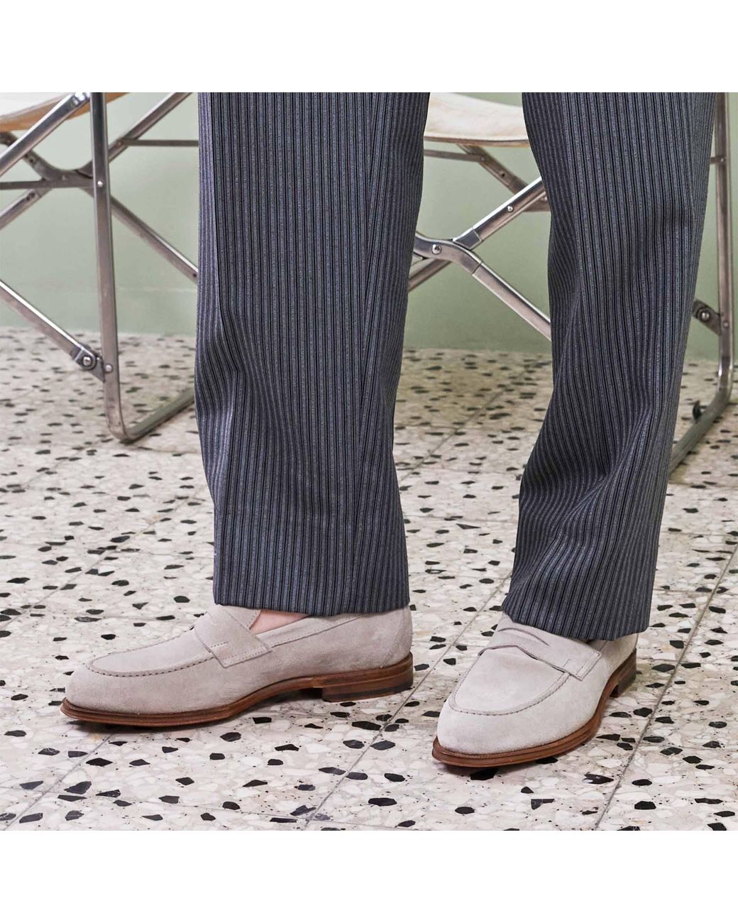 Stefano Sable Daim Scarosso pour homme en coloris White
