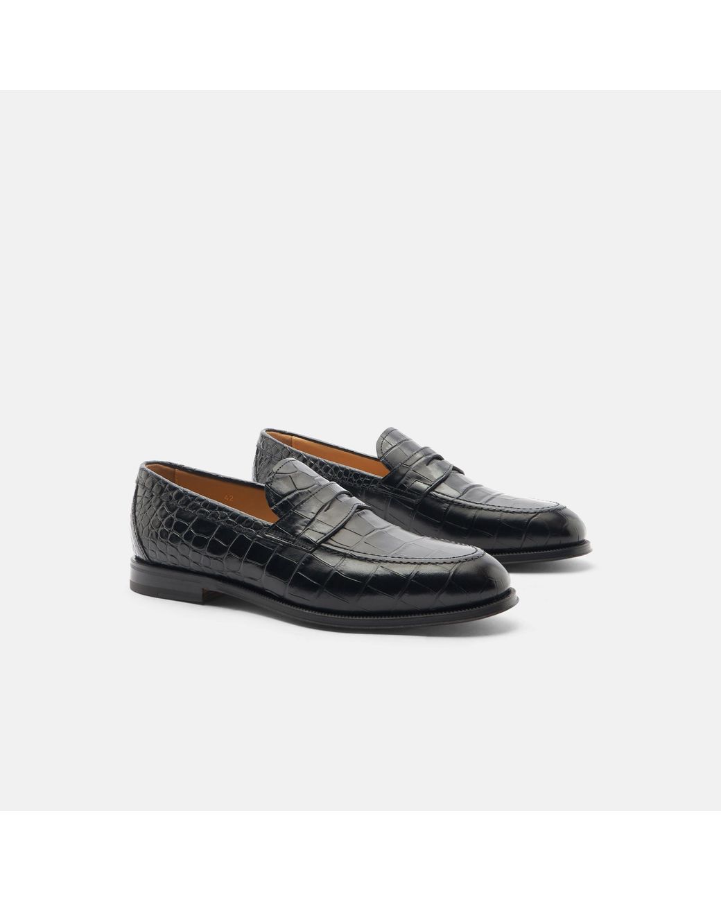 Scarosso Black Stefano Nero Cocco Loafers for men