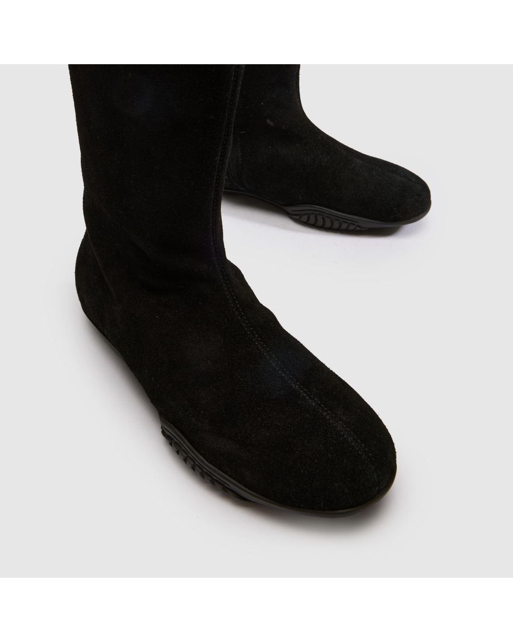Schuh Black Dahlia Suede Sporty Knee Boots