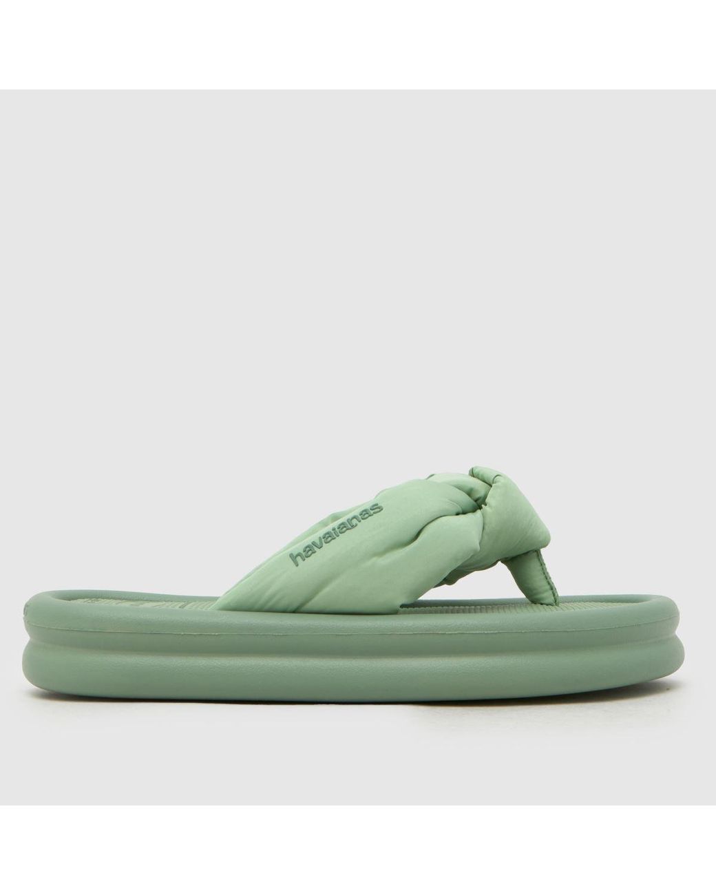 Havaianas Green Over Puffed Flip Sandals