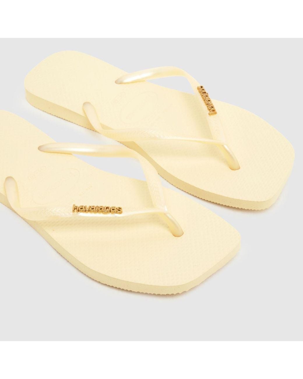 Havaianas Slim Square Logo Metallic Sandals