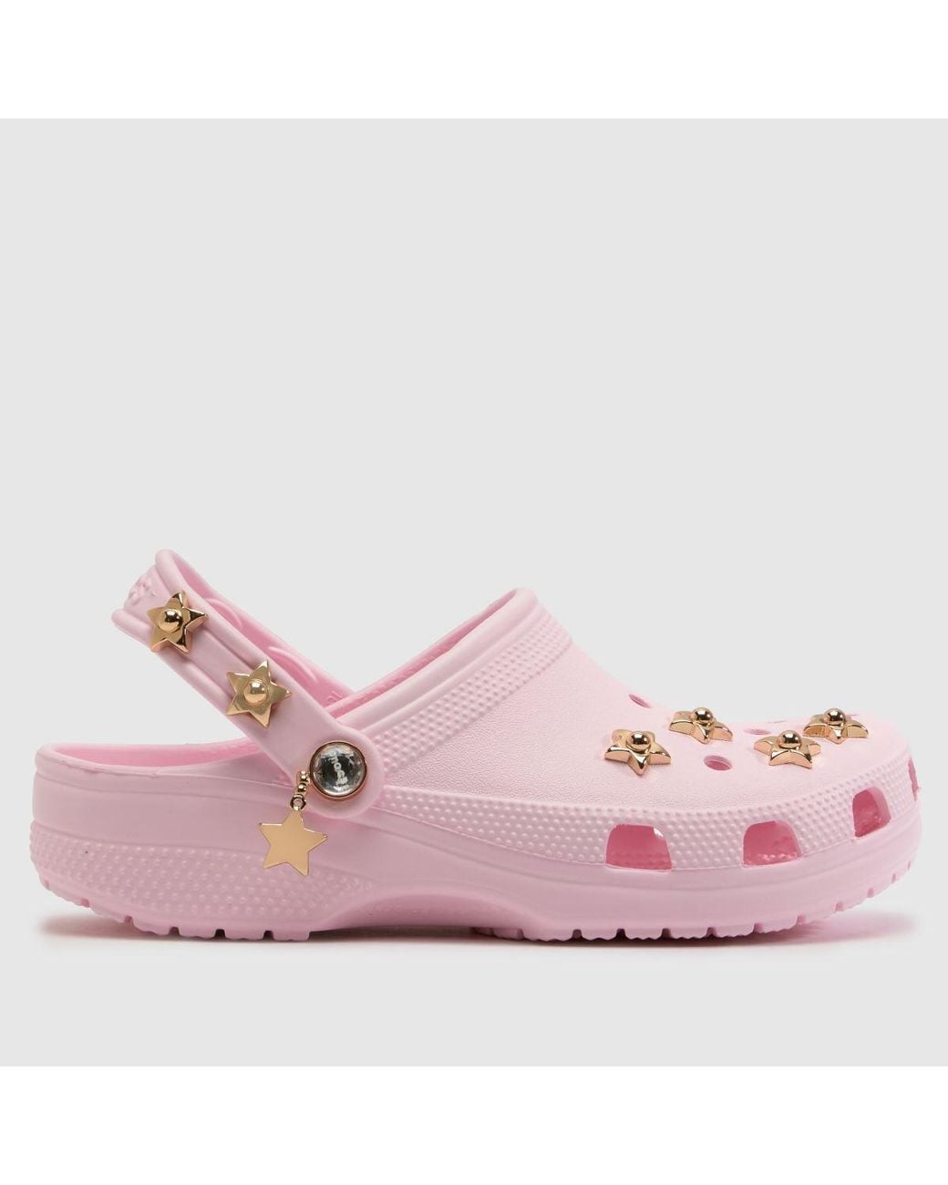 CROCSTM Pink Classic Metal Minis Clog Sandals