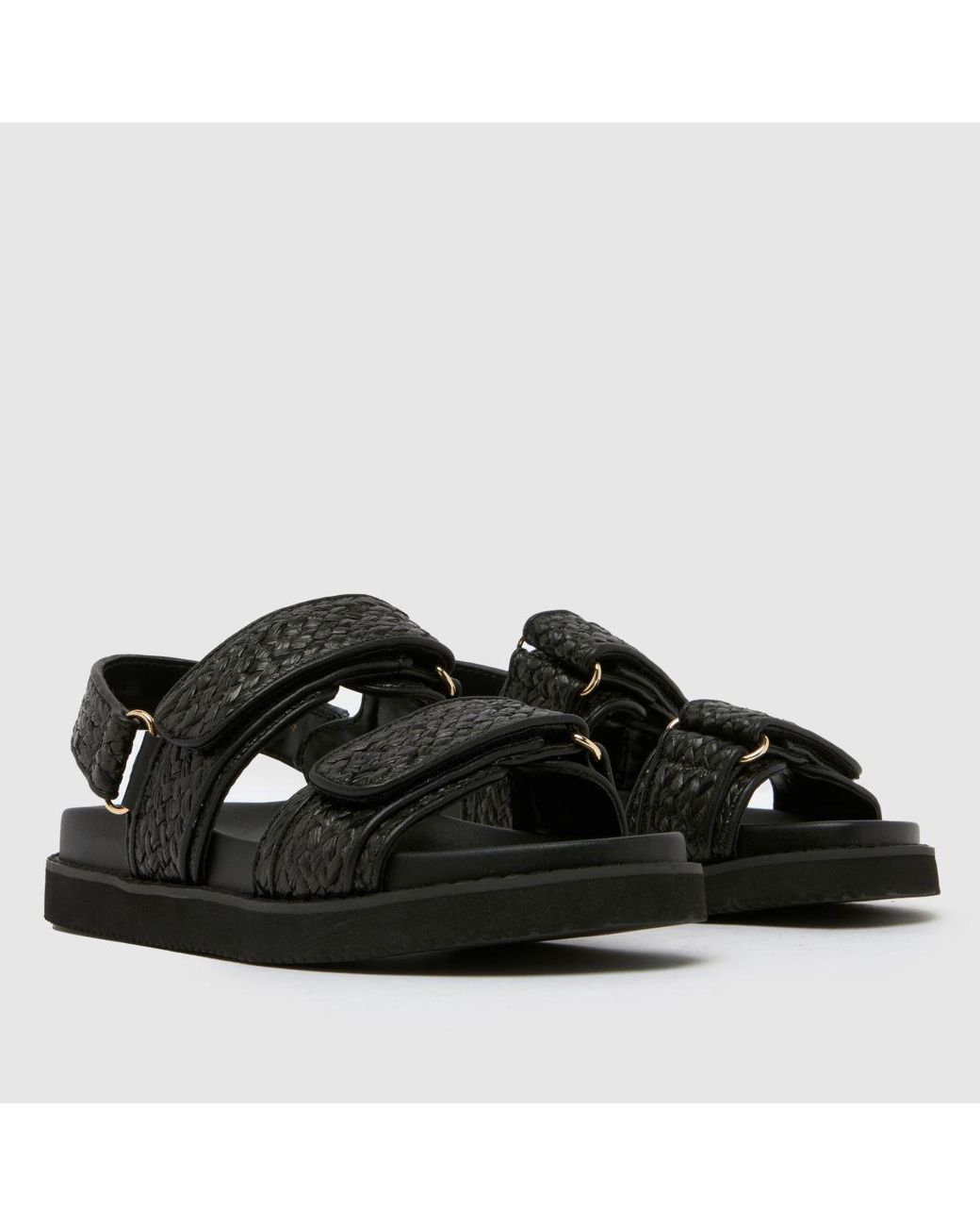 Schuh Black Tiesha Footbed Sandals