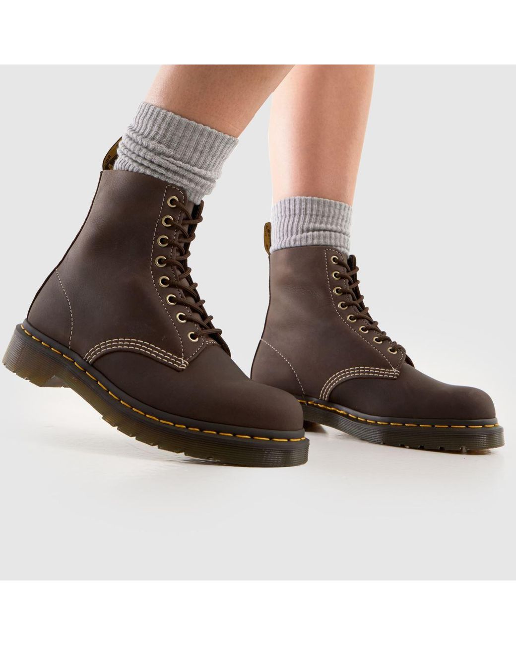 Dr. Martens Brown Dr Martens 1460 Pascal Lace Up Boots