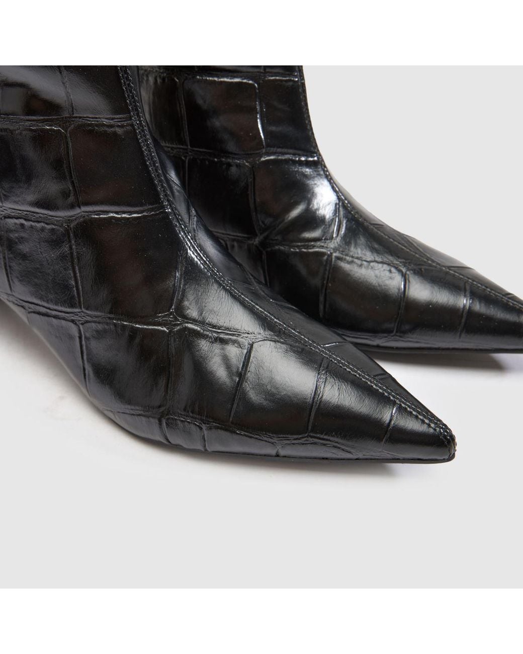 Schuh Black Dollie Croc Pull On Boots