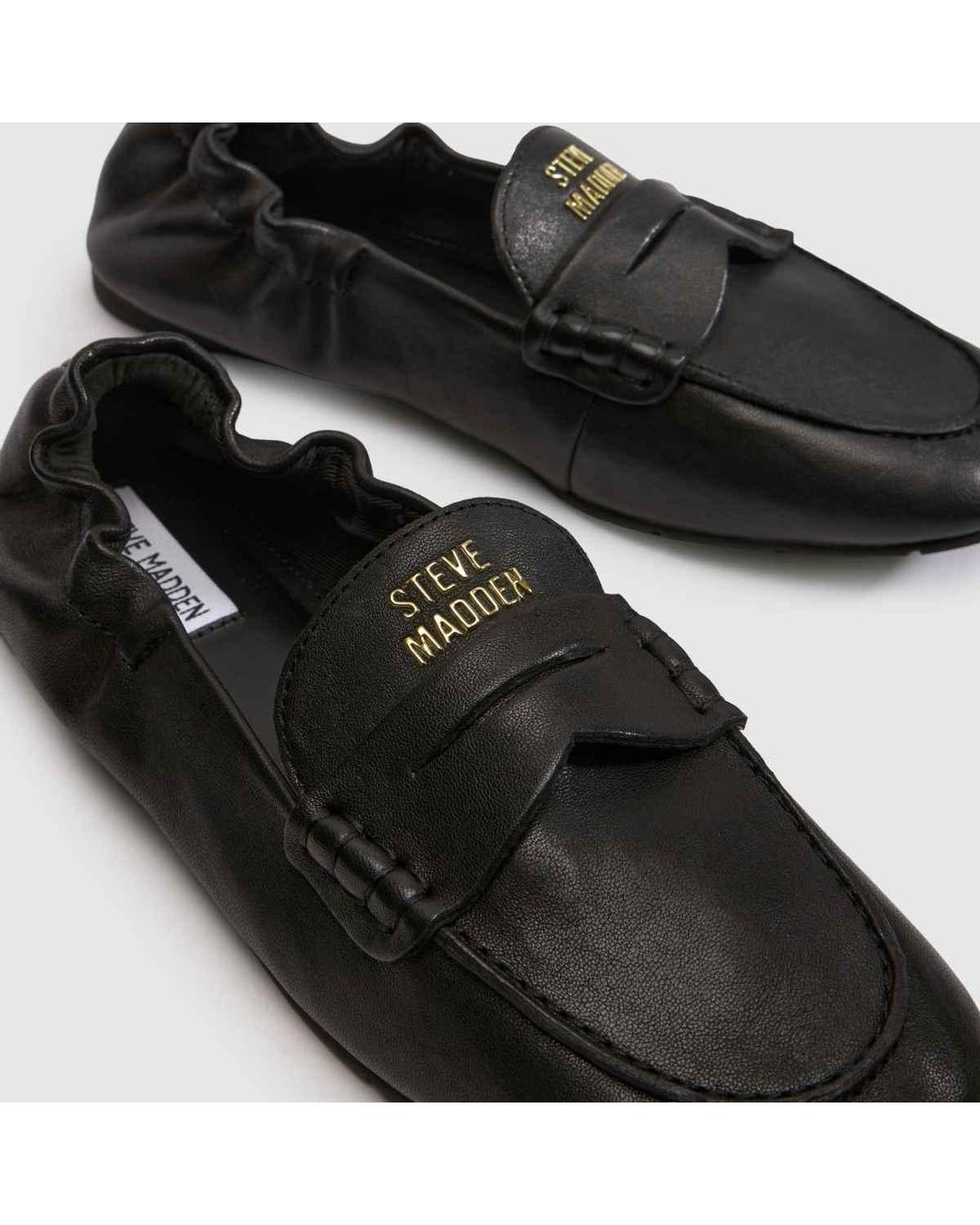 Steve Madden Black Newbury Loafer Flats