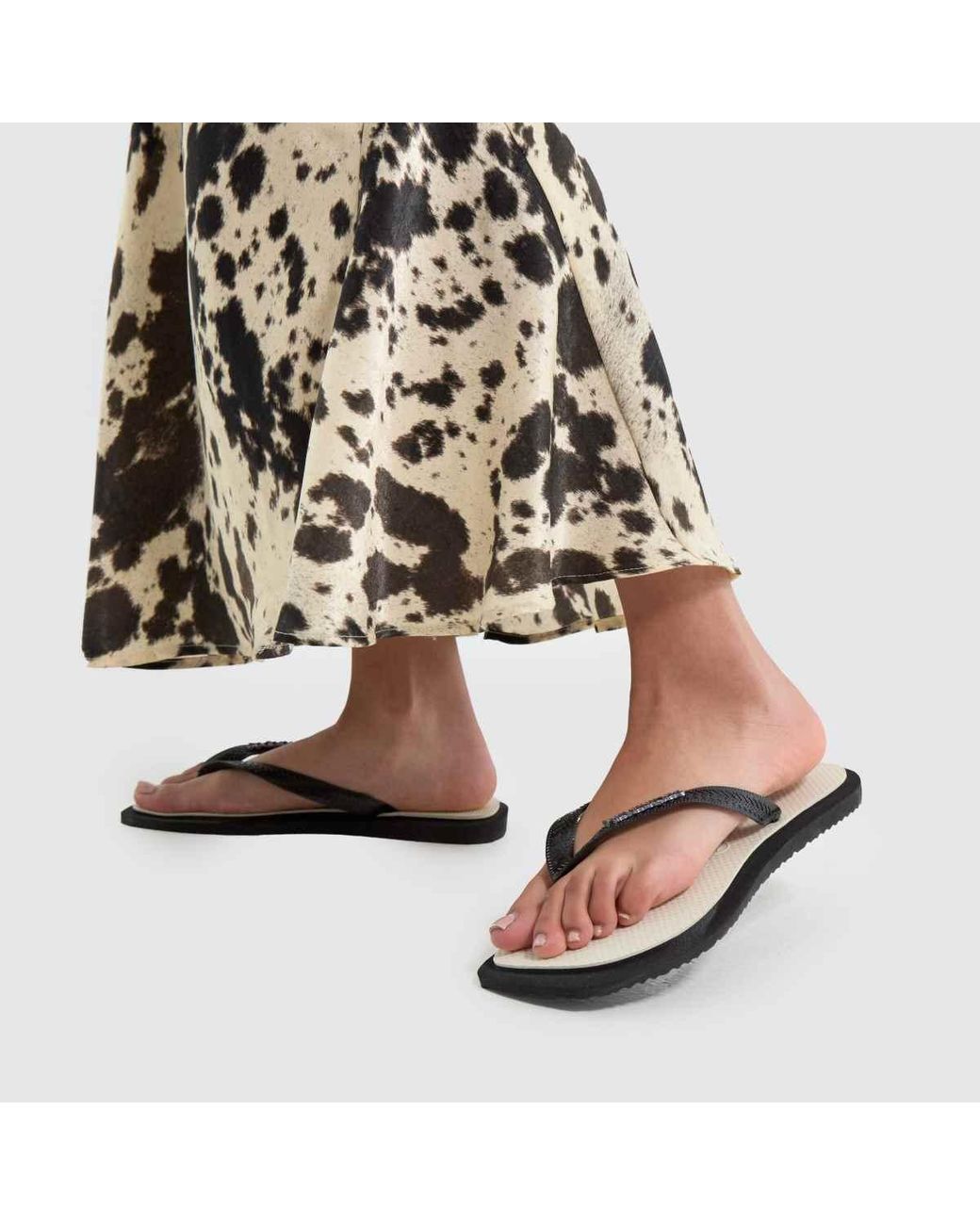 Havaianas Metallic Top Square Fusion Flip Sandals
