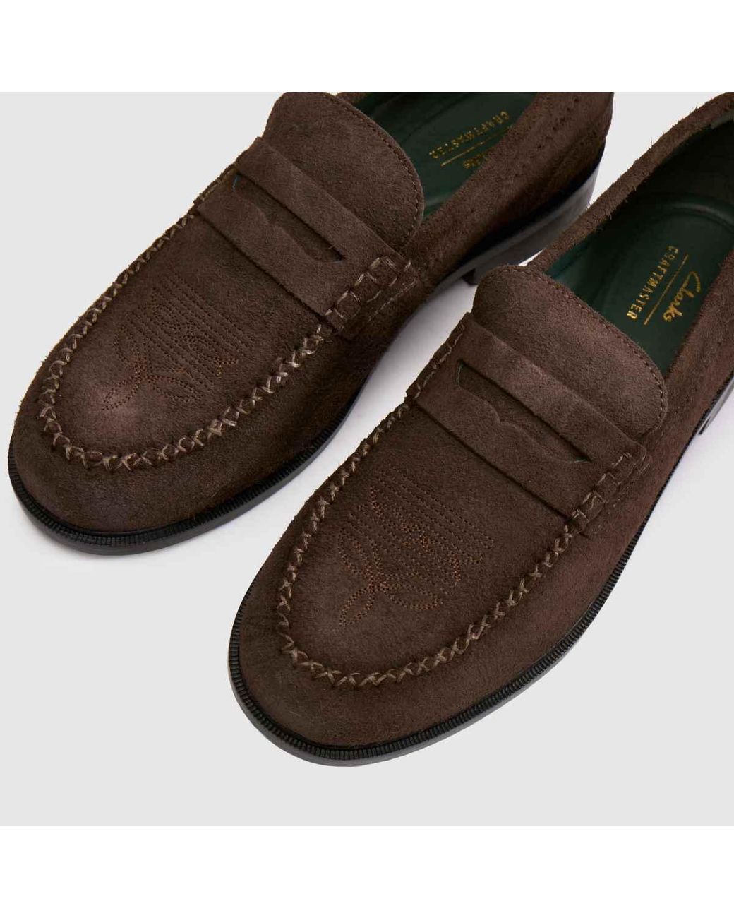 Clarks Brown Craftjames Lo Loafer Shoes for men