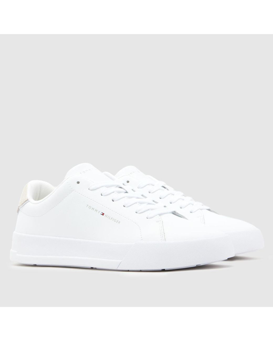 Tommy Hilfiger White Tommy Hilfiger Court Core Trainers for men
