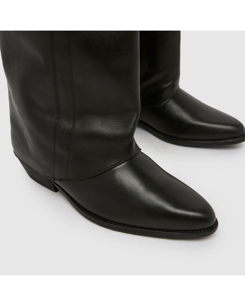Schuh Black Dawn Leather Skirt Boots