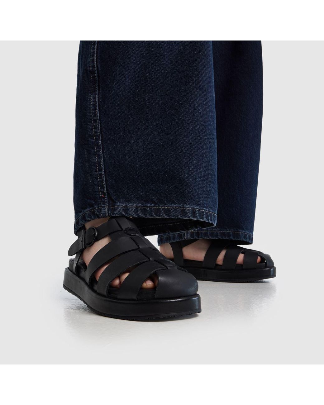 Barbour Black Hindburn Fisherman Sandals