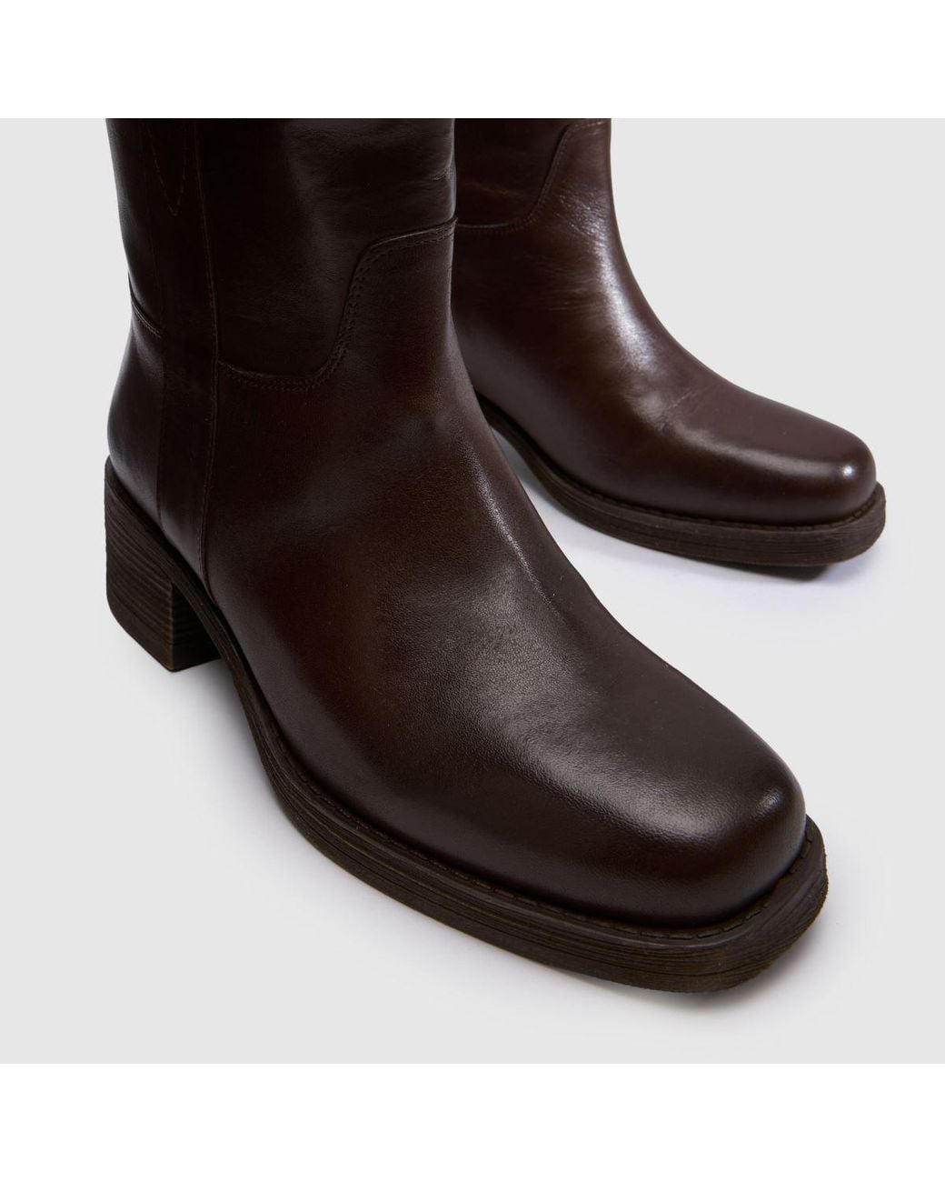 Schuh Brown Delany Leather Calf Boots