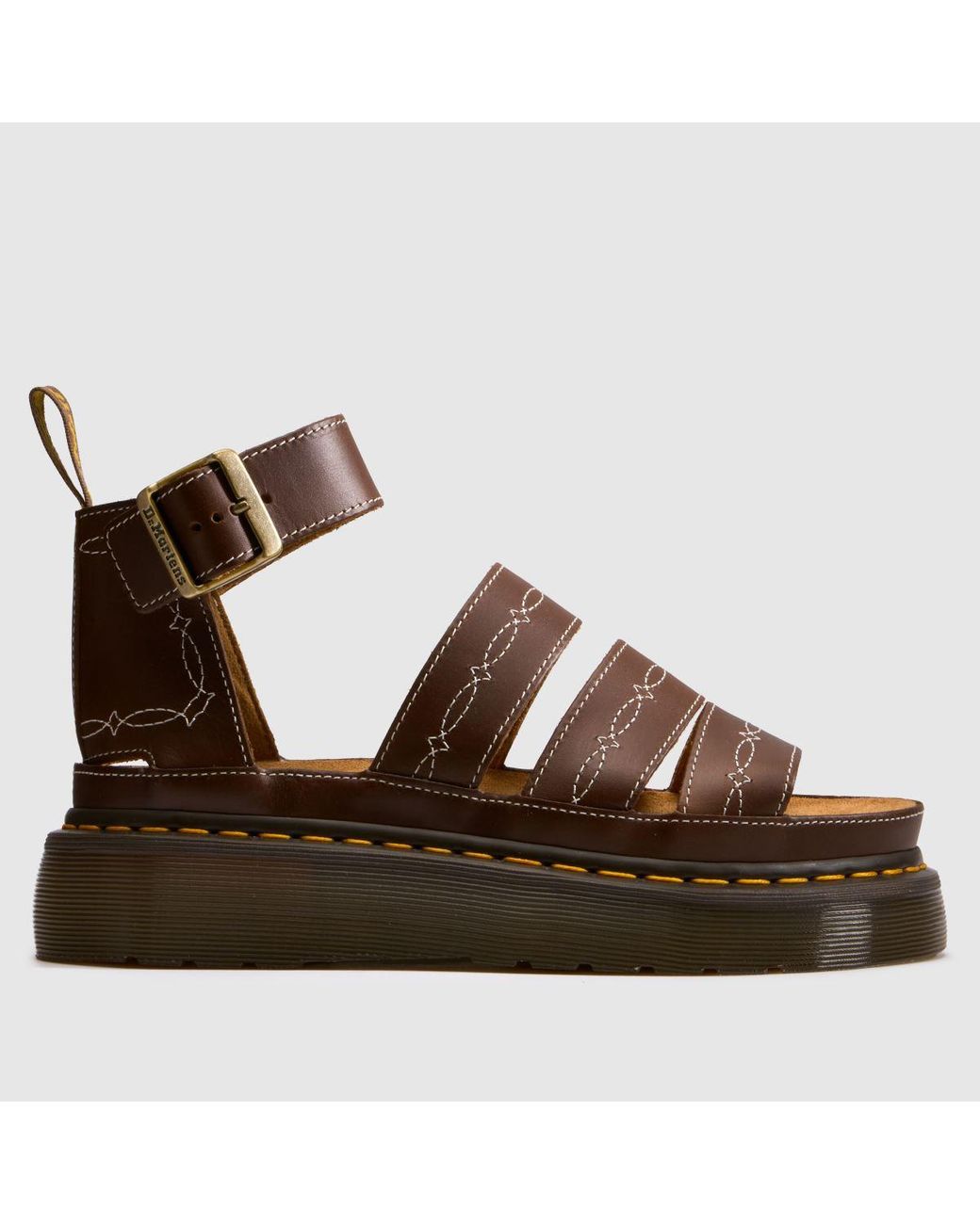 Dr. Martens Brown Clarissa Quad Rodeo Sandals