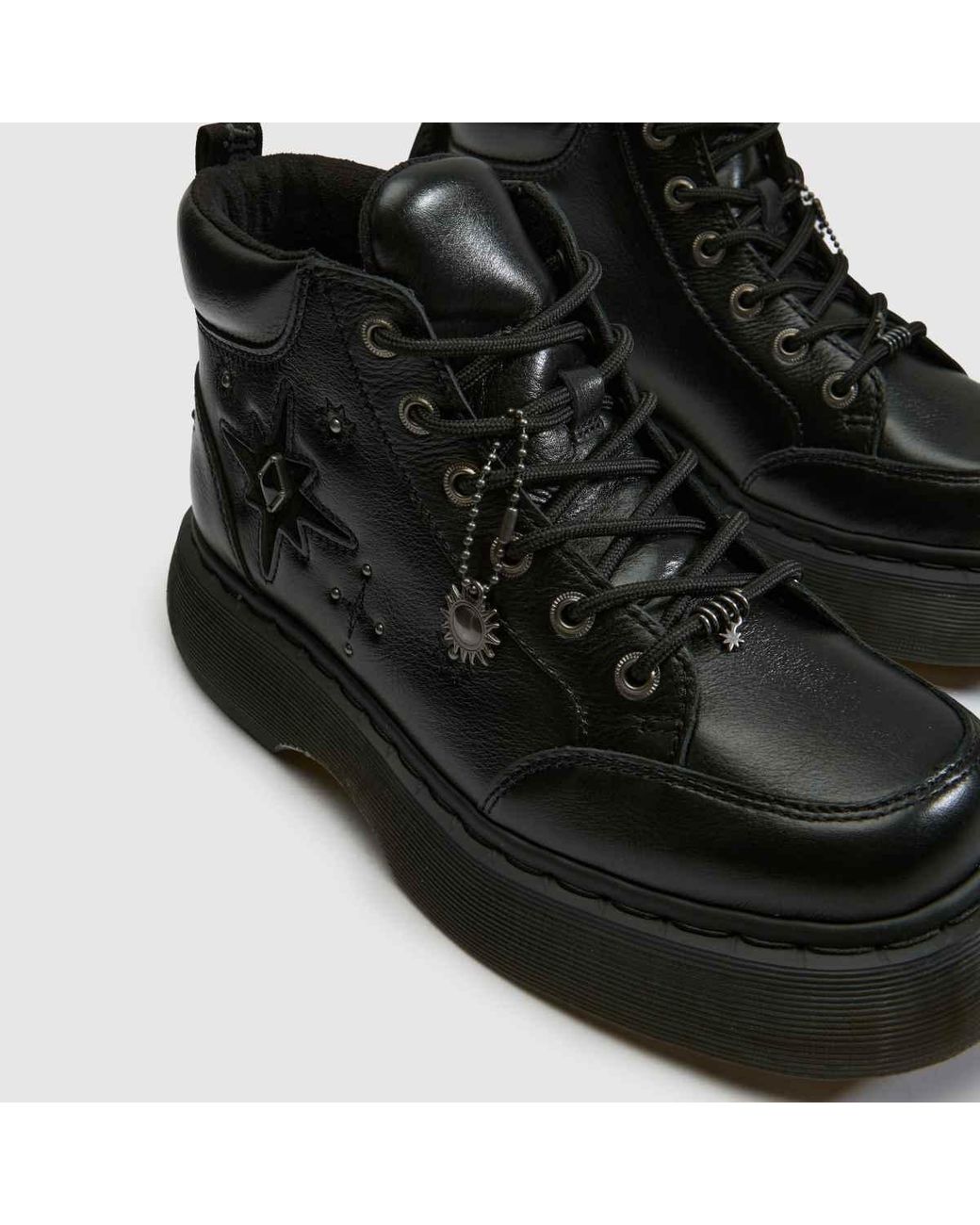 Dr. Martens Black Buzz 6 Eye Boots