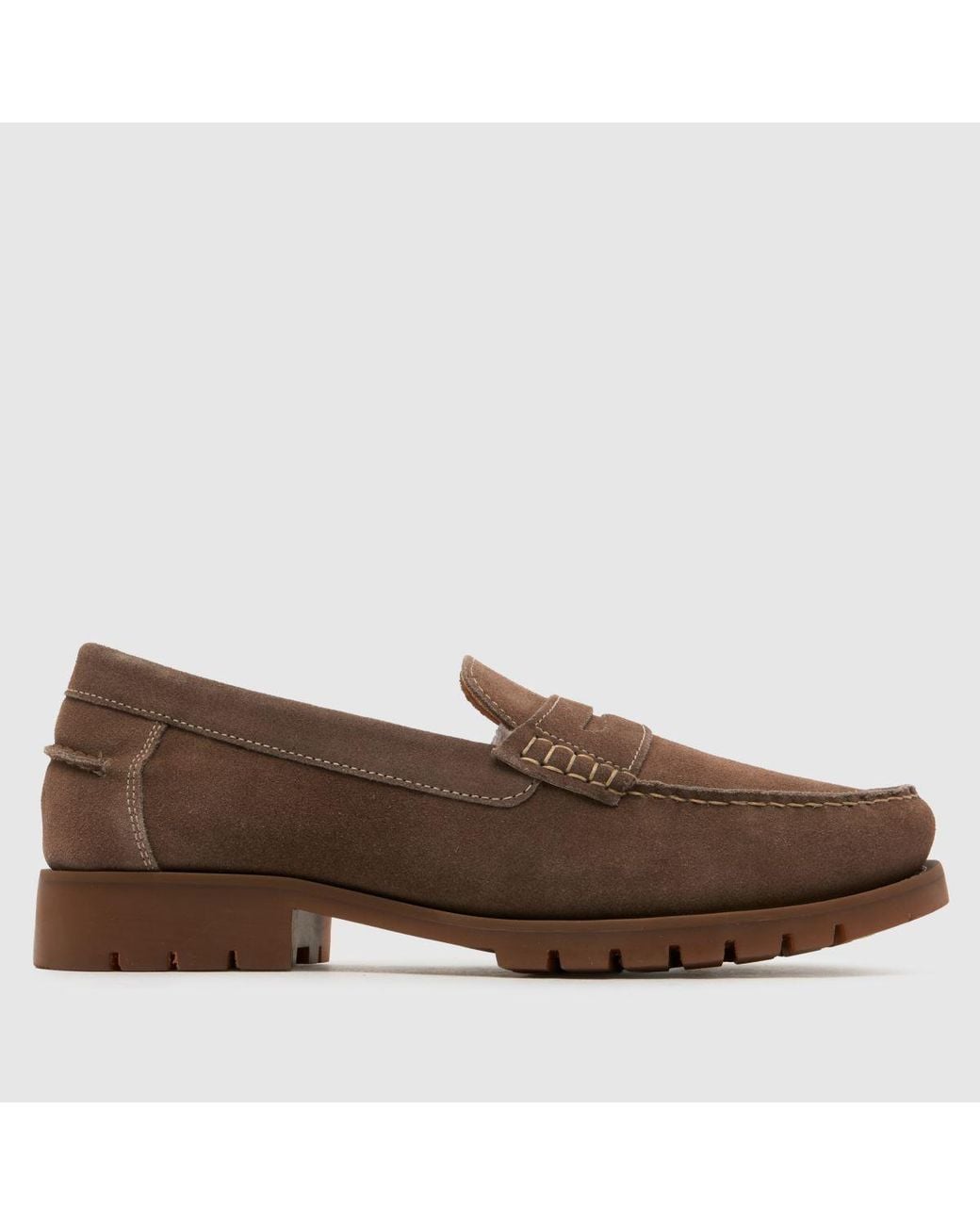 Schuh Brown Rayden Suede Loafer Shoes for men
