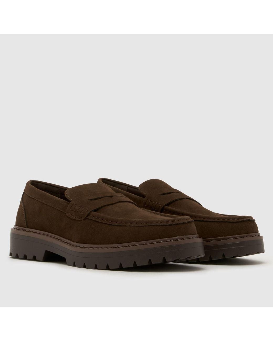 Schuh Brown Rex Chunky Loafer Shoes for men