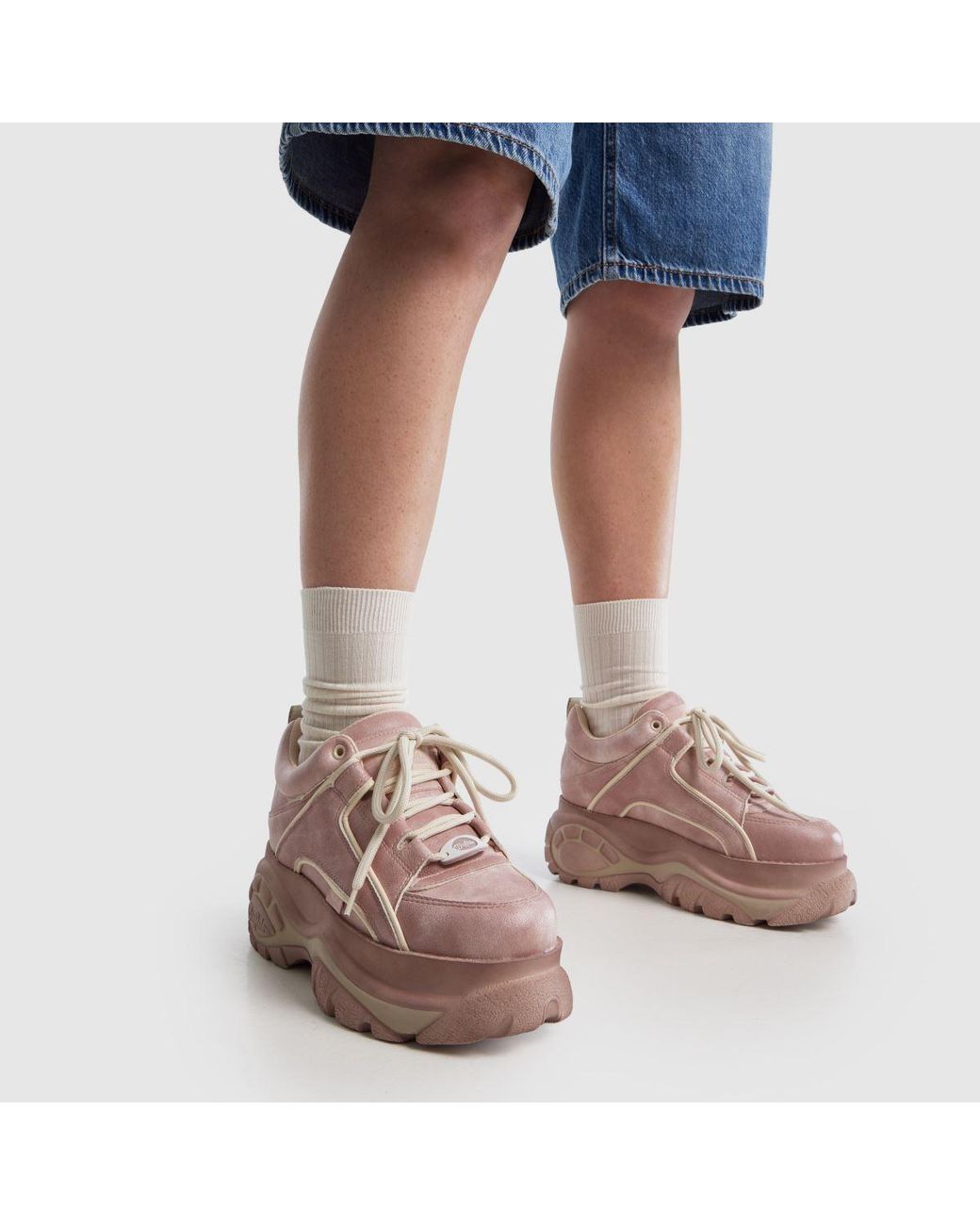 Buffalo Pink London Classic Low Trainers