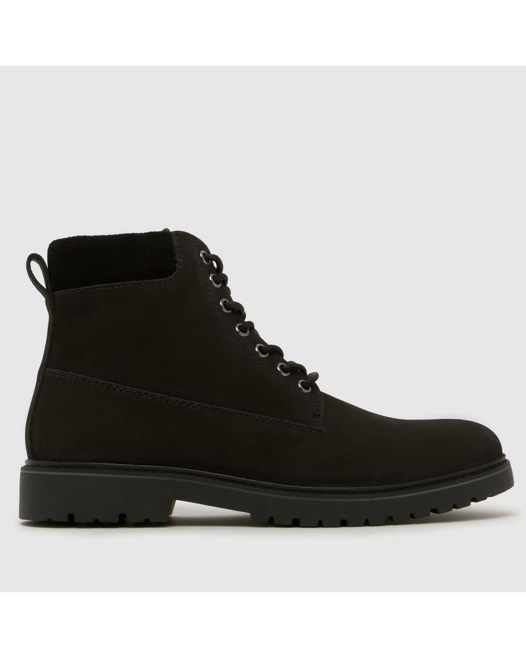 Schuh Black Giles Leather Boots for men