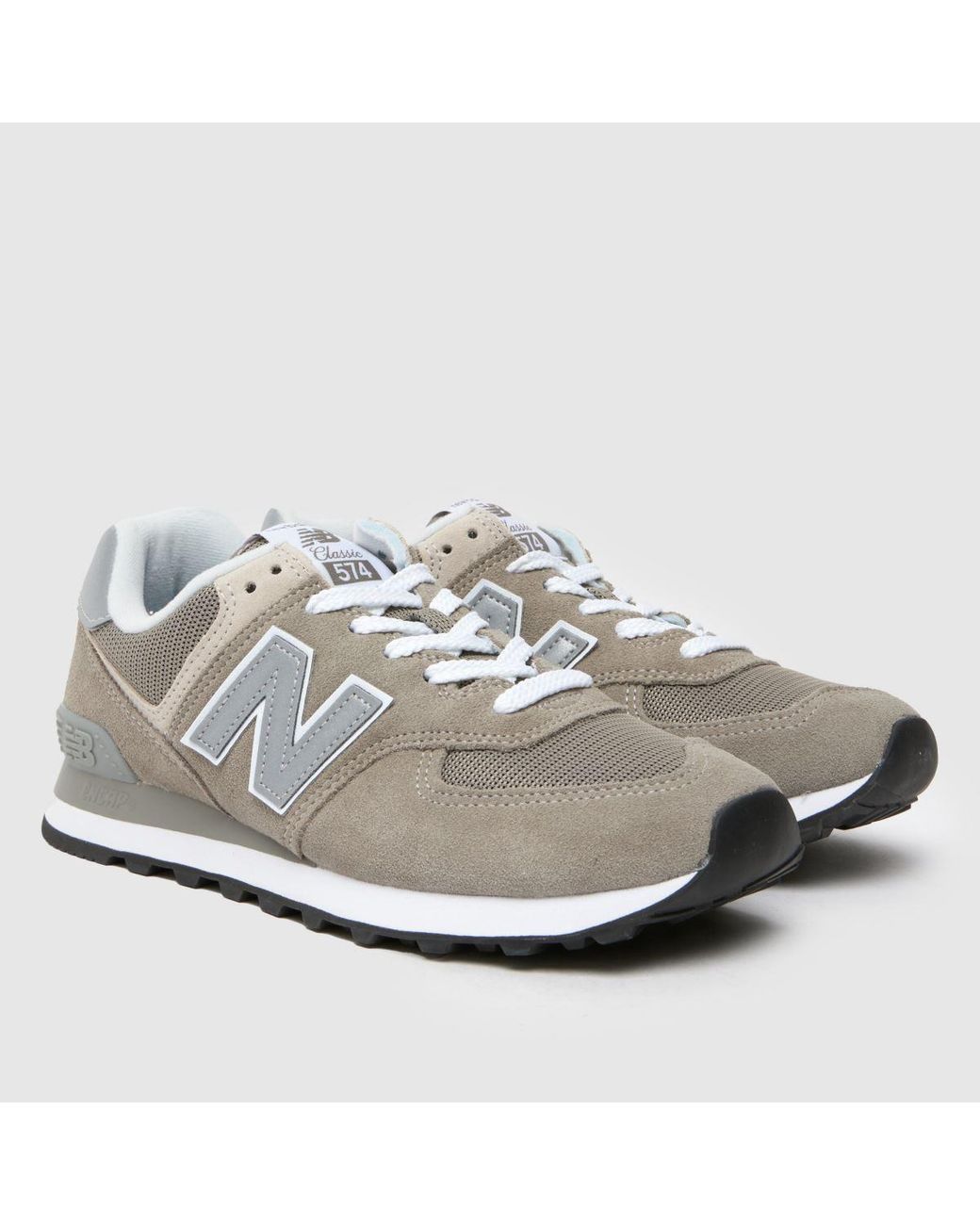 New Balance White 574 Trainers