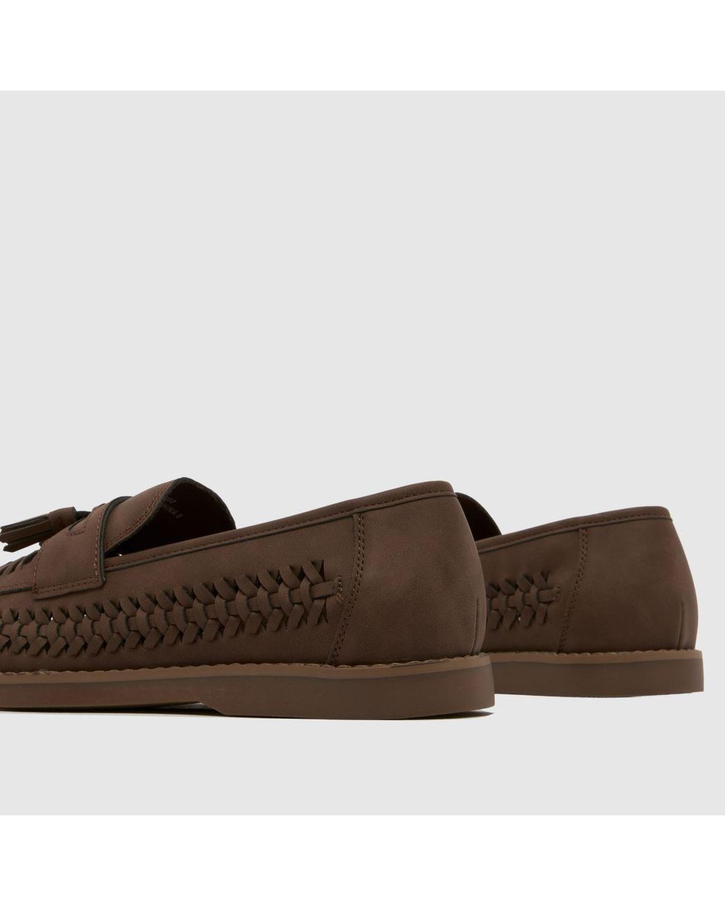 Schuh Brown Robbie Woven Loafer Shoes for men