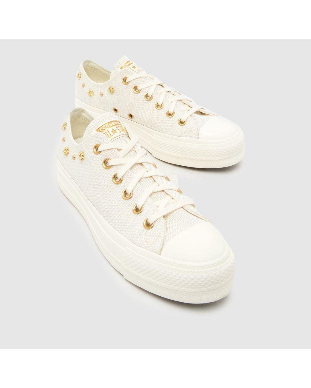 Converse White All Star Lift Ox Trainers