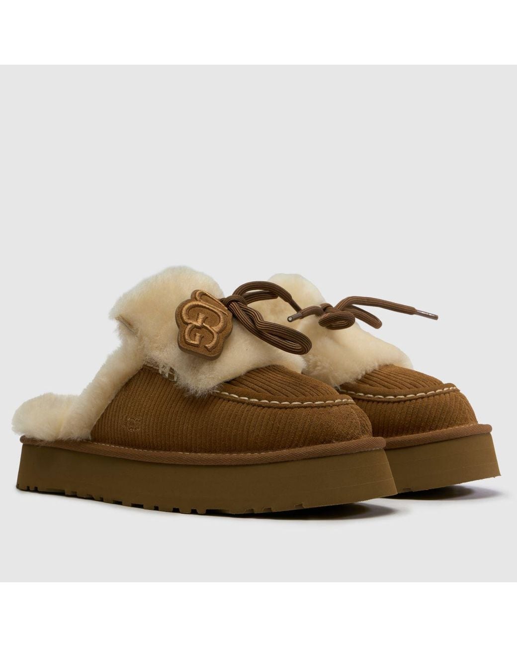 Ugg Natural Disquette Heritage Slippers