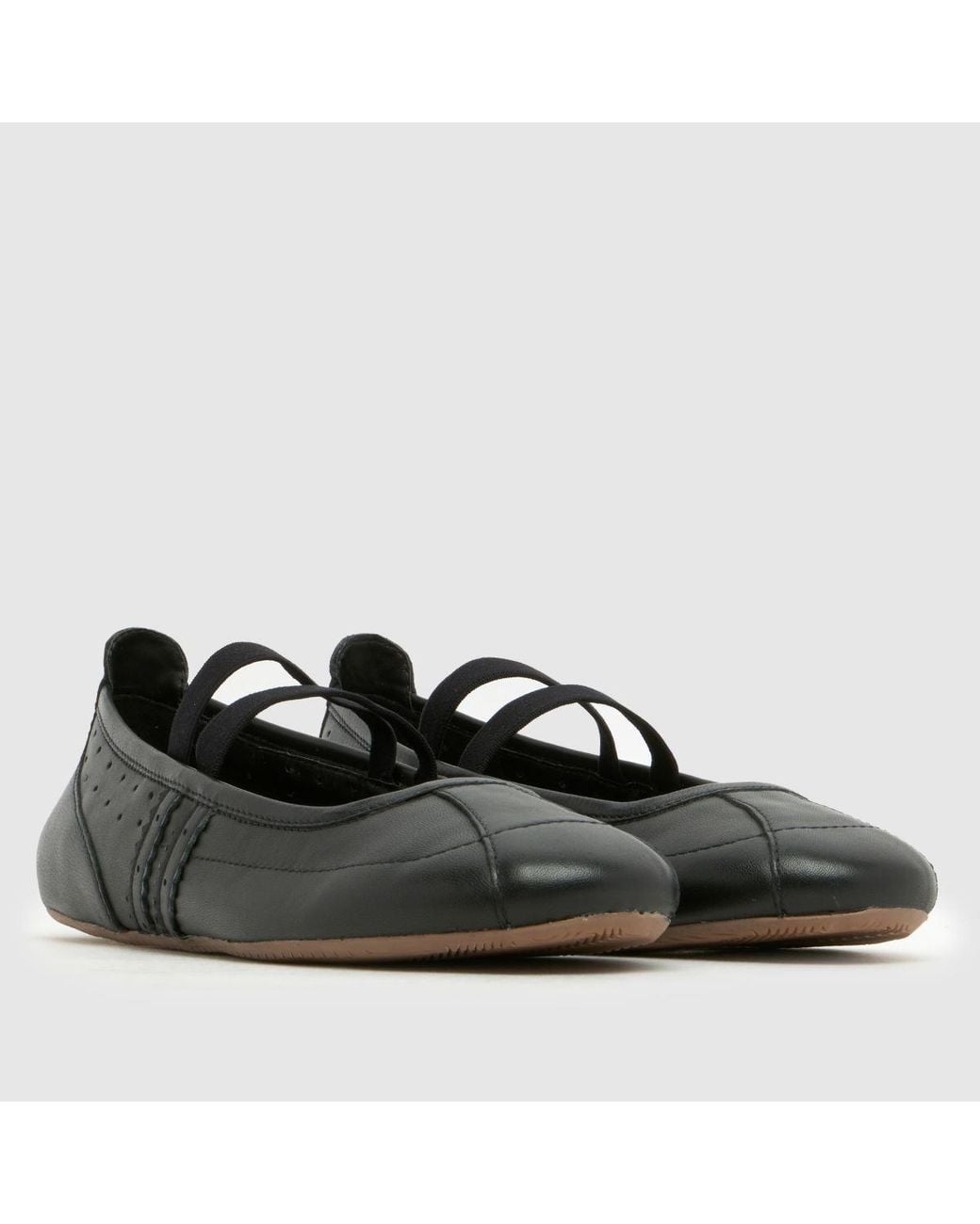 Schuh Black Marlo Leather Sneakerina Trainers