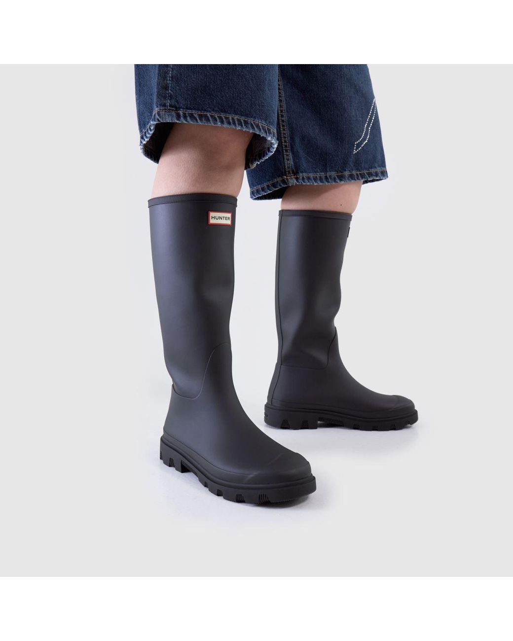 Hunter Black Downpour Tall Boots