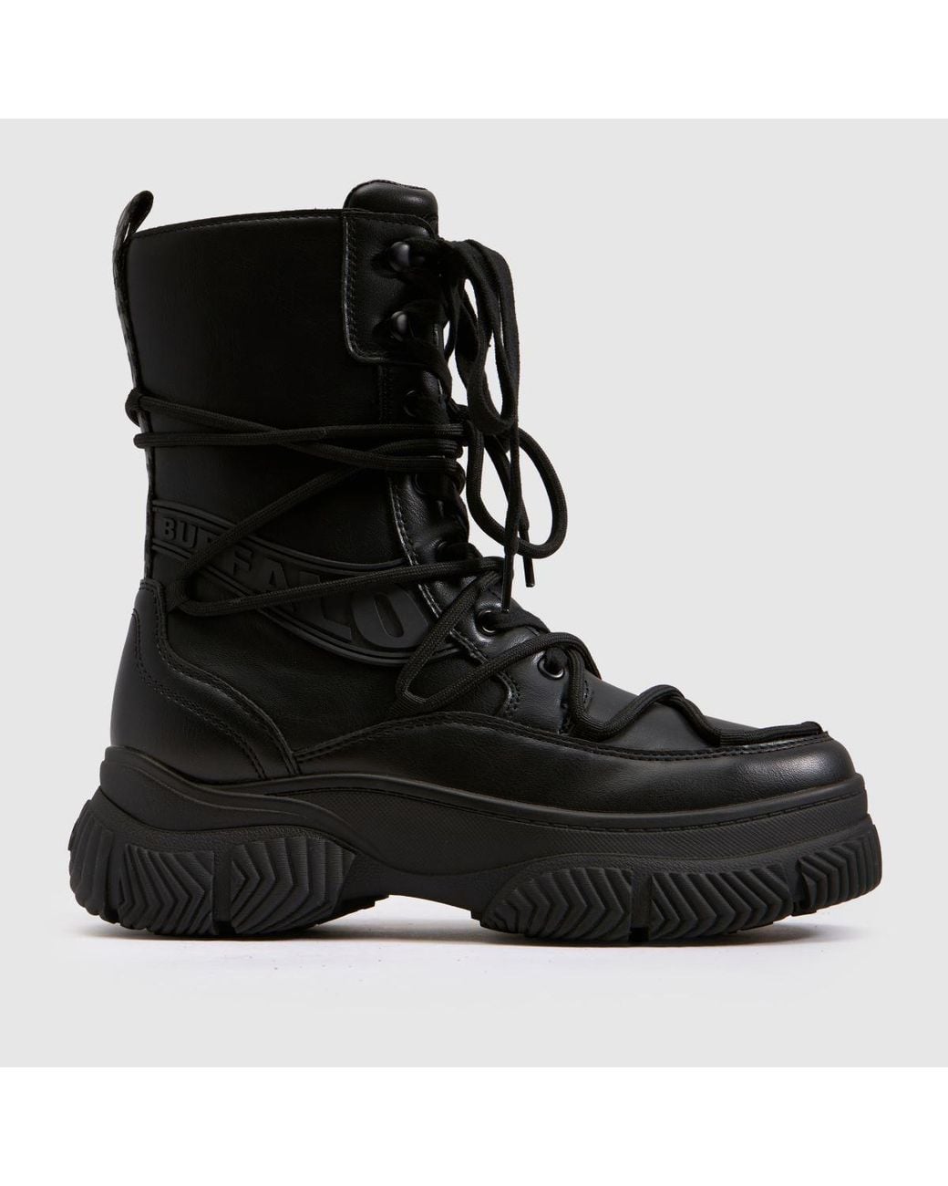 Buffalo Black London Doozer Double Lace Boots