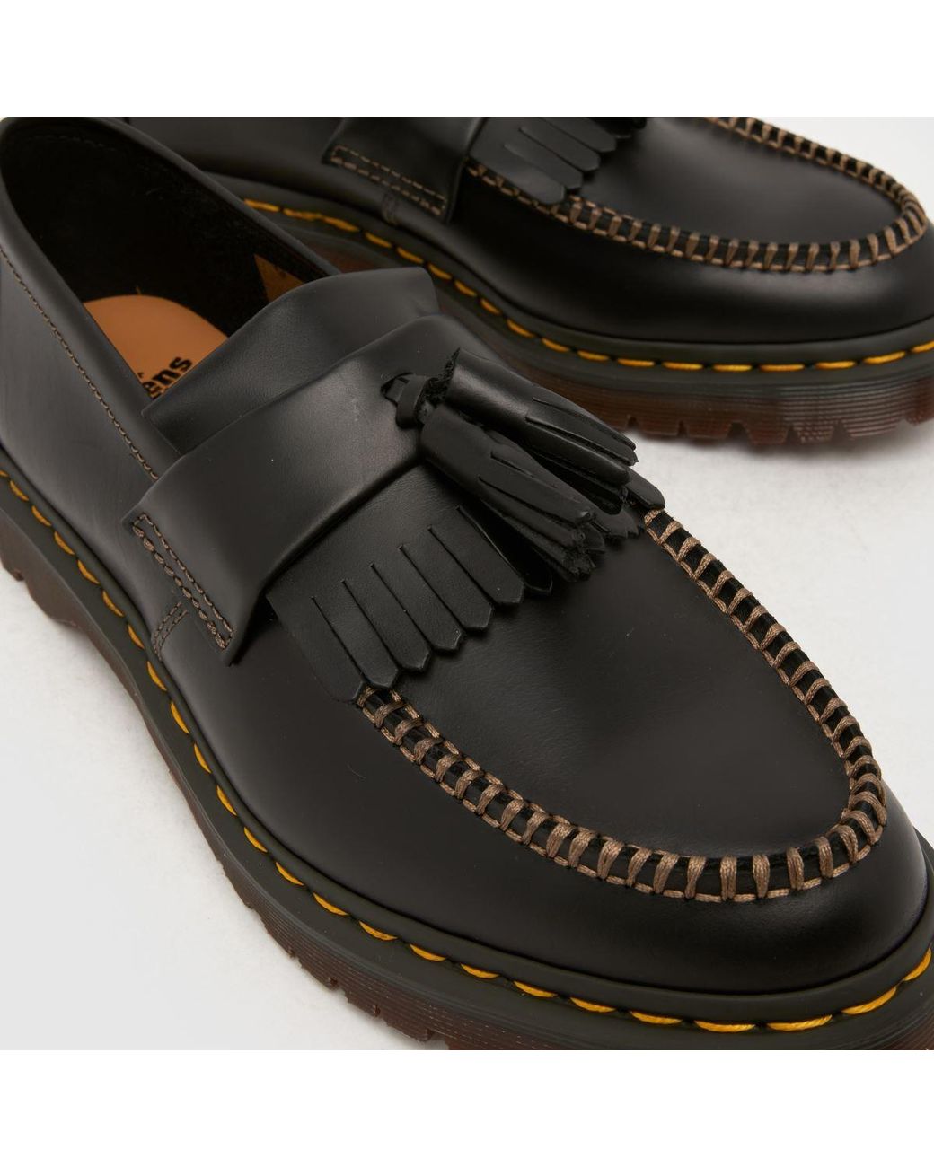 Dr. Martens Black Adrian Ben Tassel Loafer Shoes for men