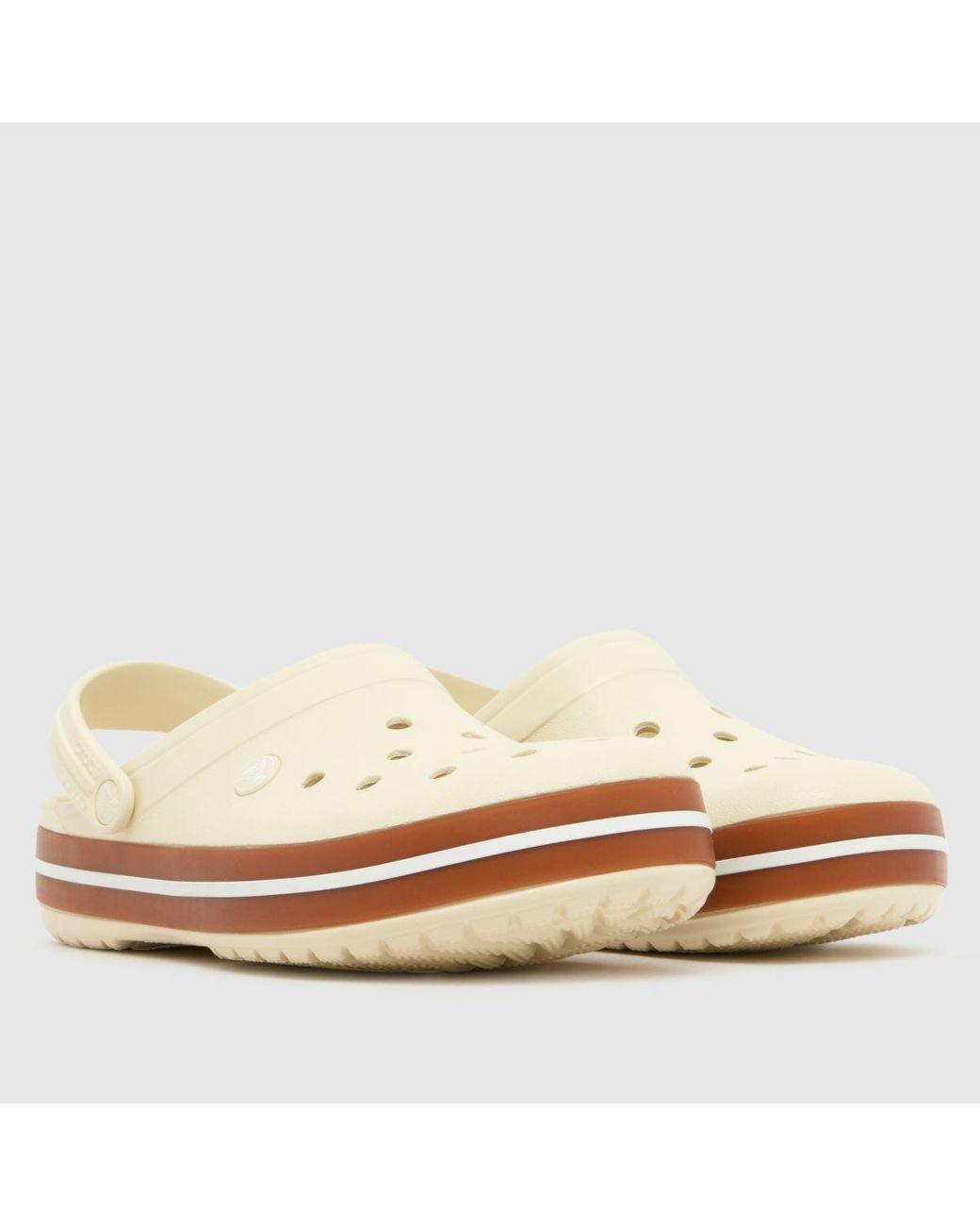 CROCSTM White Crocband Gum Clog Sandals for men