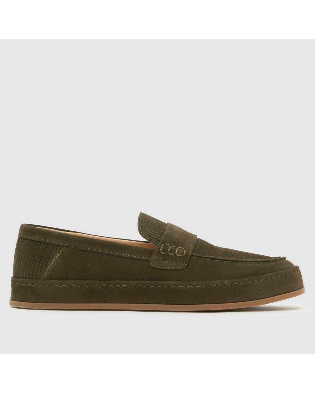 Schuh Green Racer Suede Loafer Shoes for men