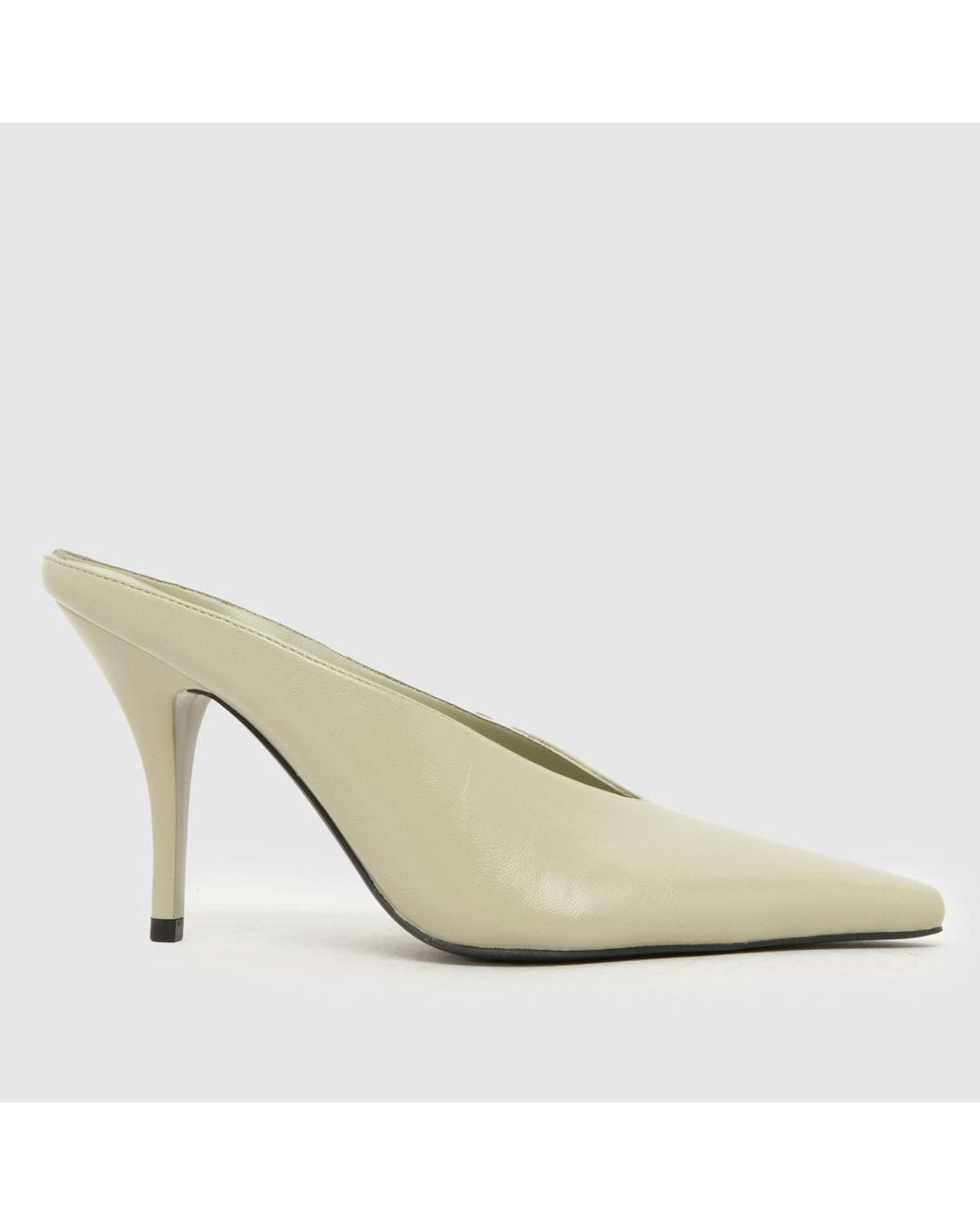 Schuh White Sonja Court Mule High Heels