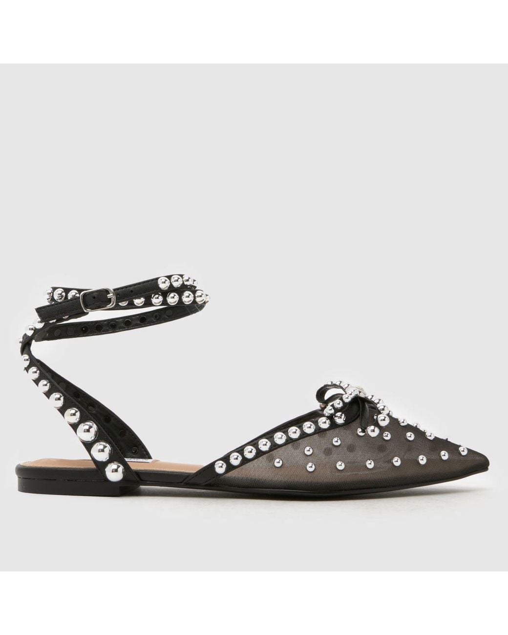 Steve Madden Black Lynne Jewel Pointed Flats