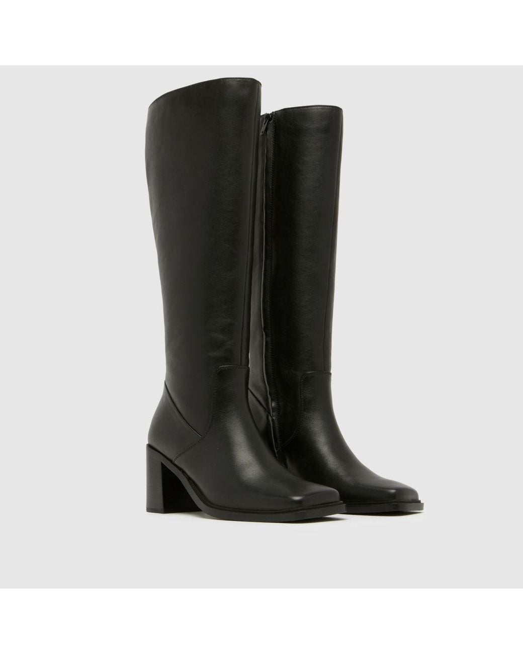 Schuh Black Delight Leather Knee Boots