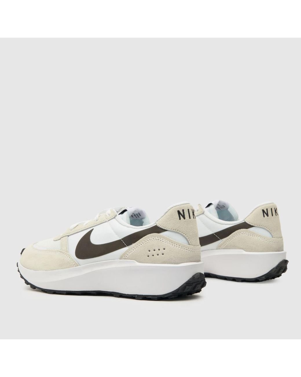nike waffle shoes white