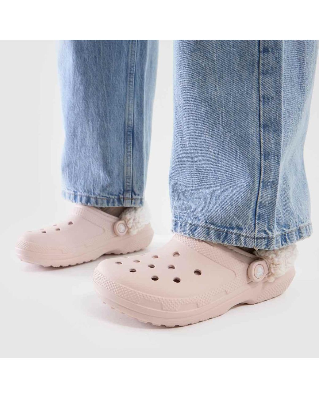 CROCSTM Pink Classic Fleece Lined Clog Sandals