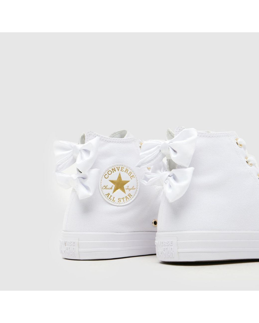 Converse White All Star Hi Bow Trainers