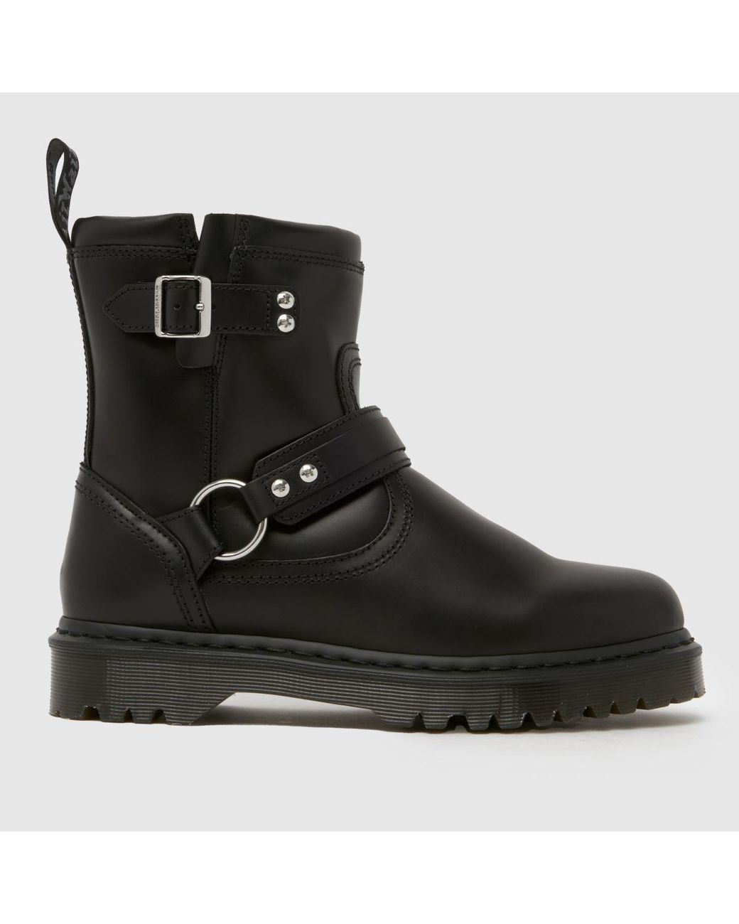Dr. Martens Black Anistone Harness Ankle Boots for men