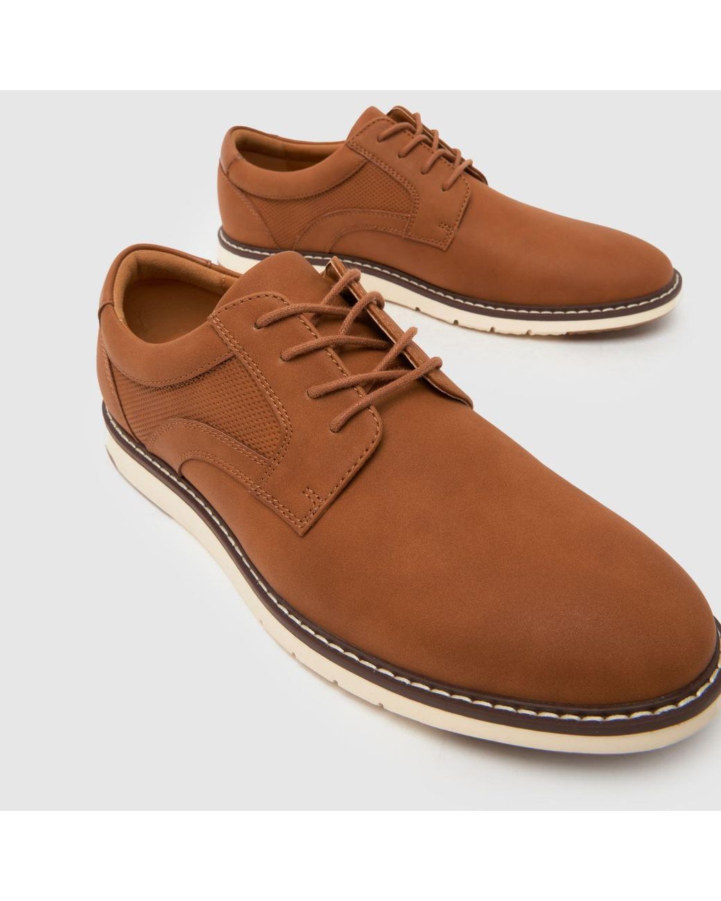 Schuh Brown Pedro Sole Derby Shoes for men