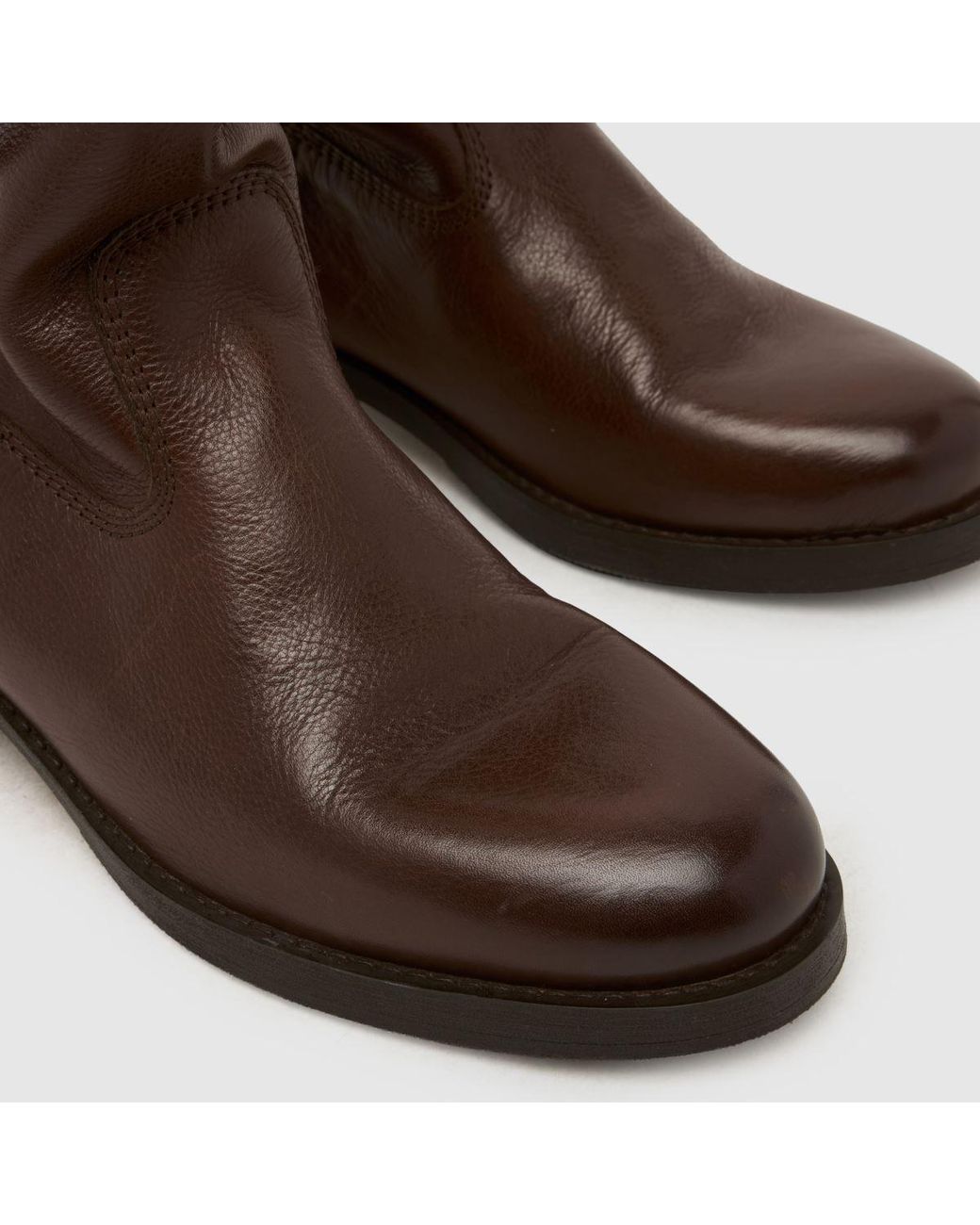 Schuh Brown Dublin Leather Slouch Boots