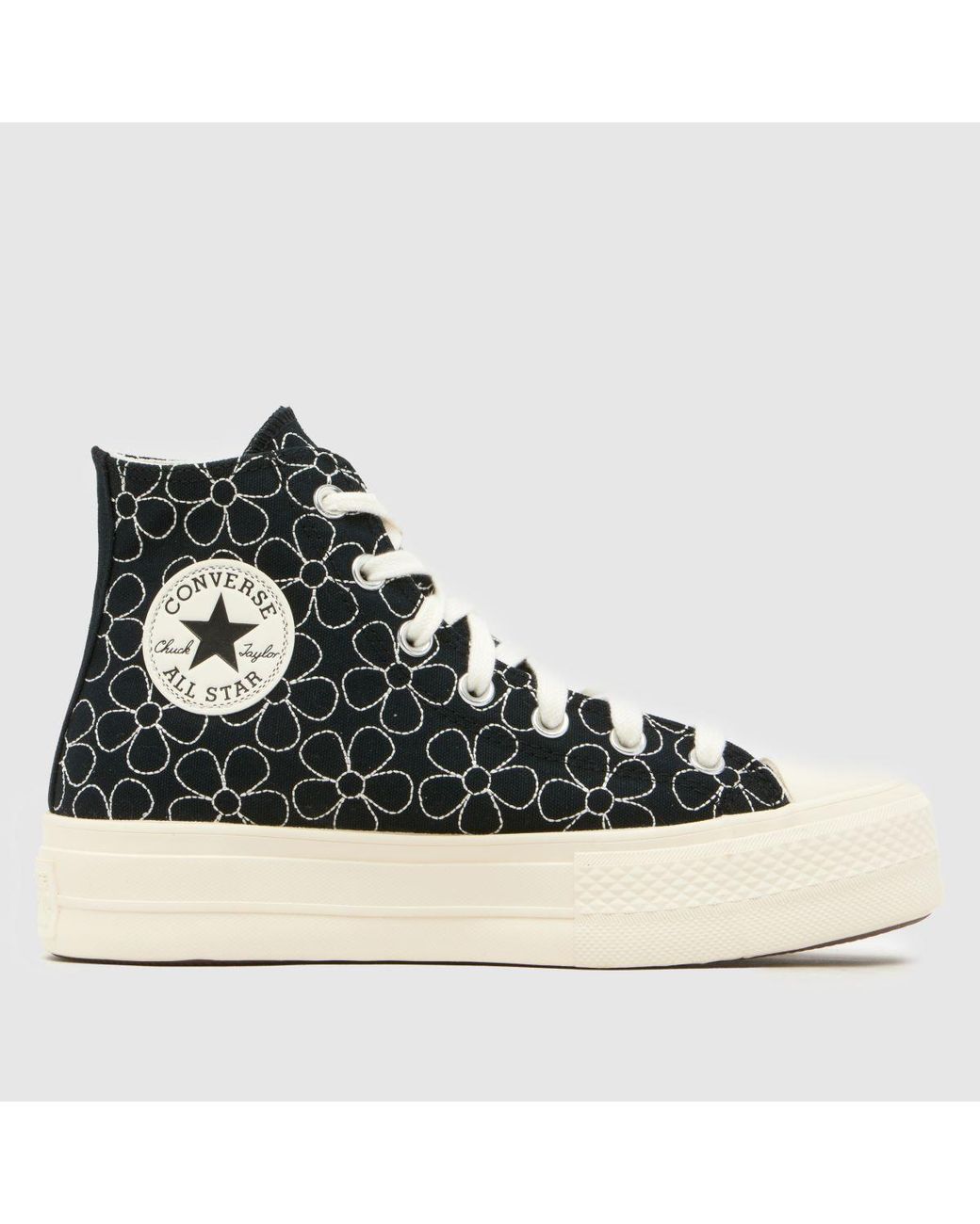 Converse Black All Star Lift Hi Trainers