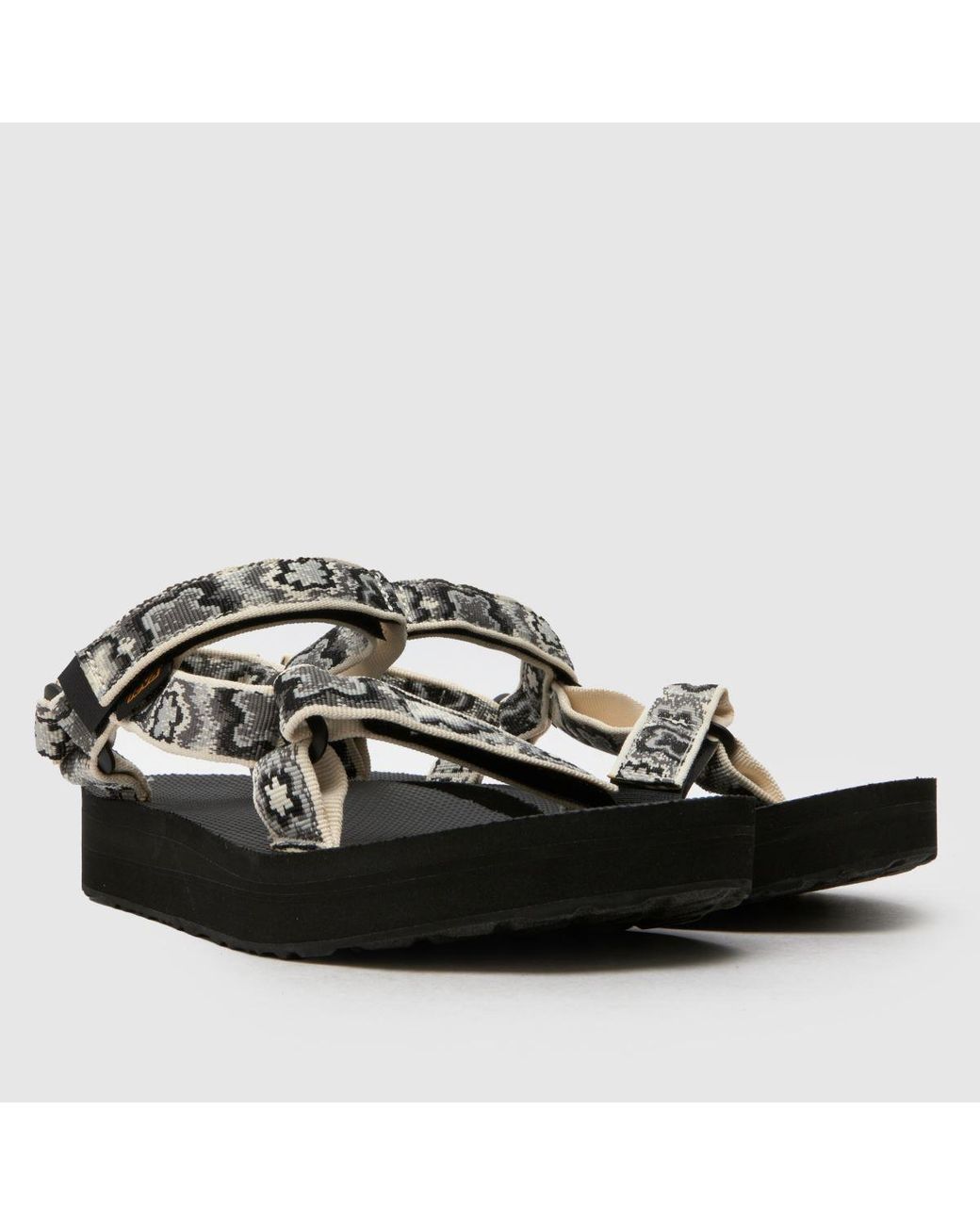 Teva Black Midform Universal Floral Sandals