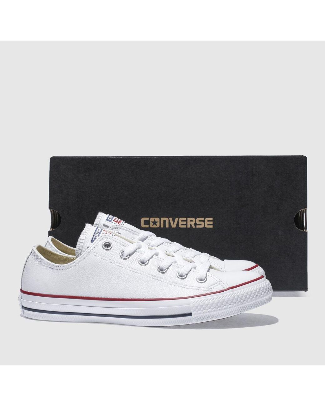 converse all star leather ox white