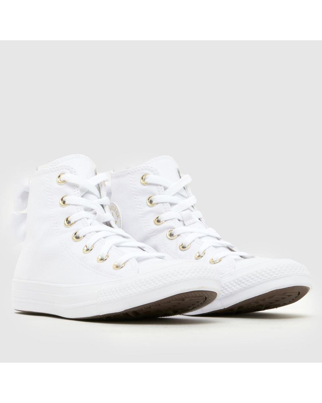 Converse White All Star Hi Bow Trainers