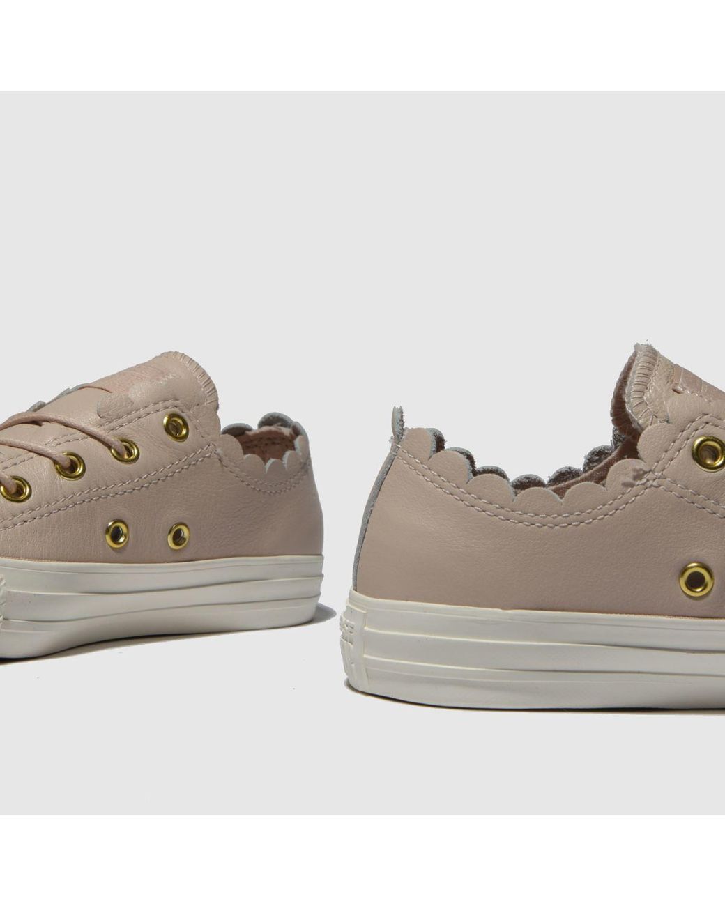 Converse Pale Pink All Star Frilly Thrills Ox Trainers | Lyst UK