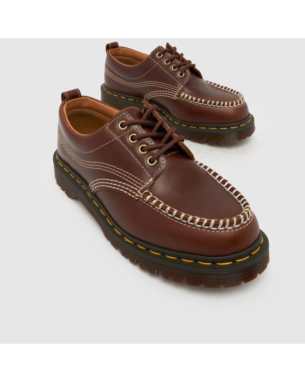 Dr. Martens Brown Lowell Moc Toe Flats